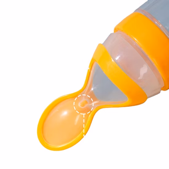 Hot Sale New Born Baby Feeding Bottle Feeder Approved Food Grade Safety Customized Color Infant Drinking Paste Bottle
