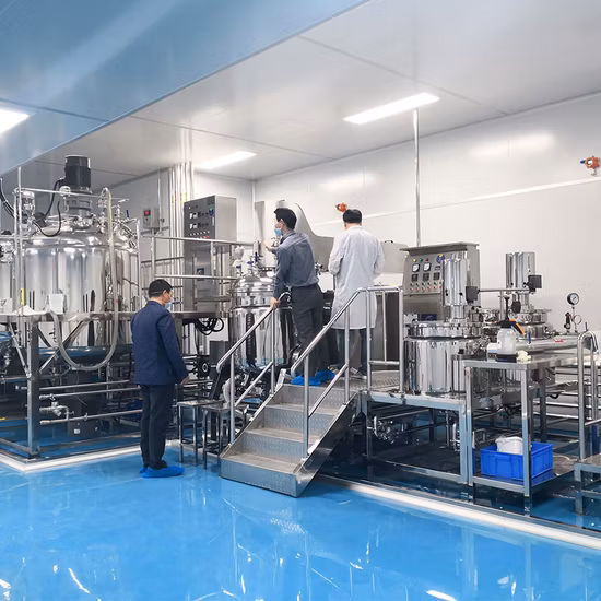 Vacuum Emulsifying Mixer Machine Tomato Paste Cream Lotion Ketchup Mayonnaise Mixing Making Machine Sleeping Mask Production Tank