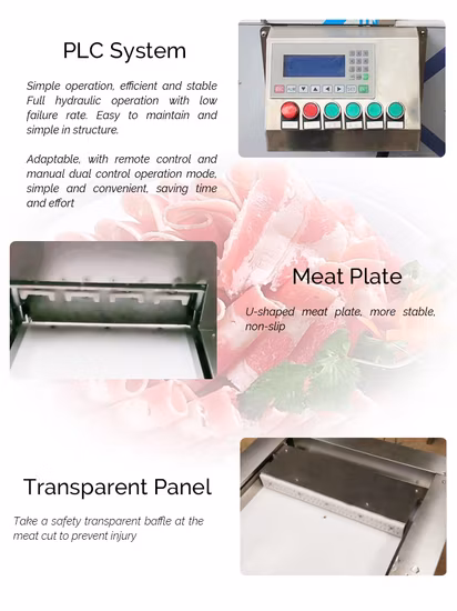 Commercial Stainless Steel Full Automatic CNC Lamb Roll Bacon Slicer Cutting Frozen Meat Slicing Machine