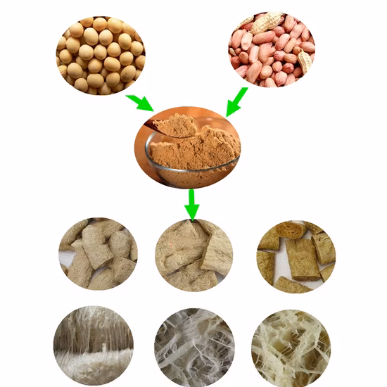 Low Cost Textured Soya Protein Tvp Hama Wet Protein Tsp Vegan Meat Bionic Chicken, Ham, Spicy and Spicy Snacks Soyabean Food Sausage Dry Beef Processing Machine